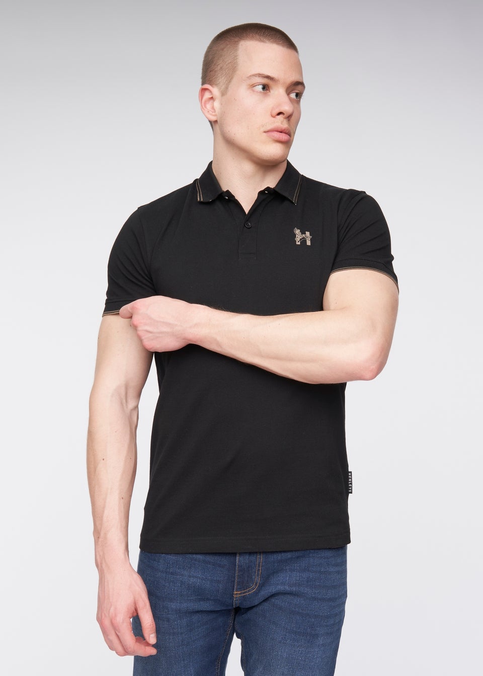 Henleys Black  Henflare Polo