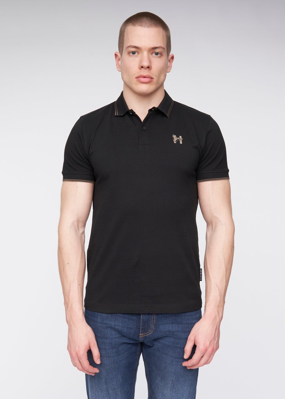 Henleys Black  Henflare Polo