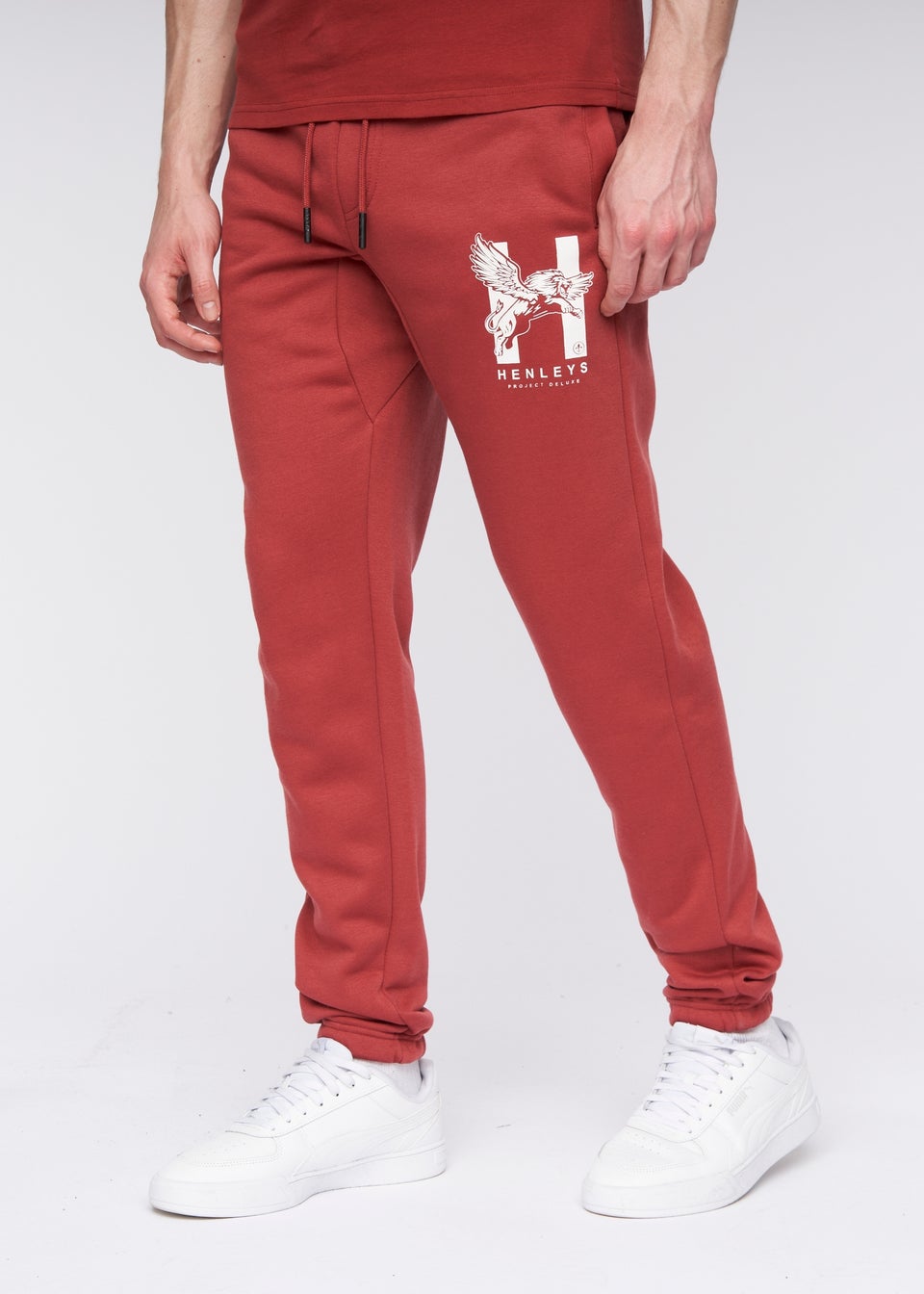 Henleys Deep Red Curveball Joggers Matalan