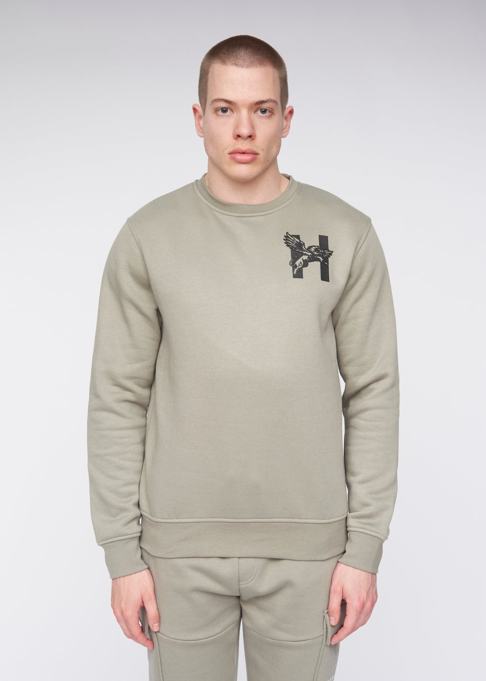 Henleys Dusty Olive Moorehen Crew Sweat