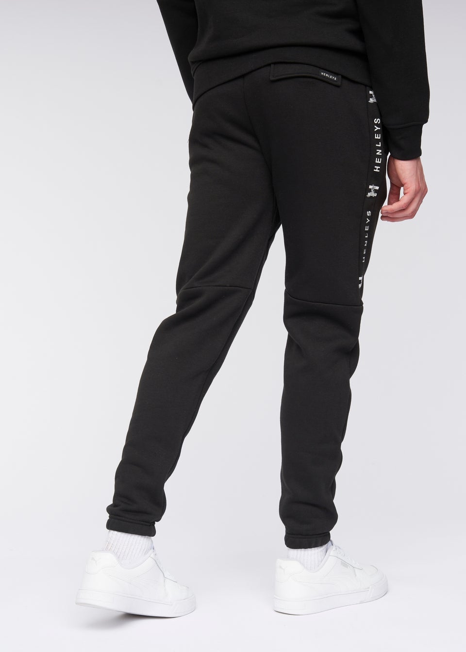 Henleys Black  Tapehen Joggers