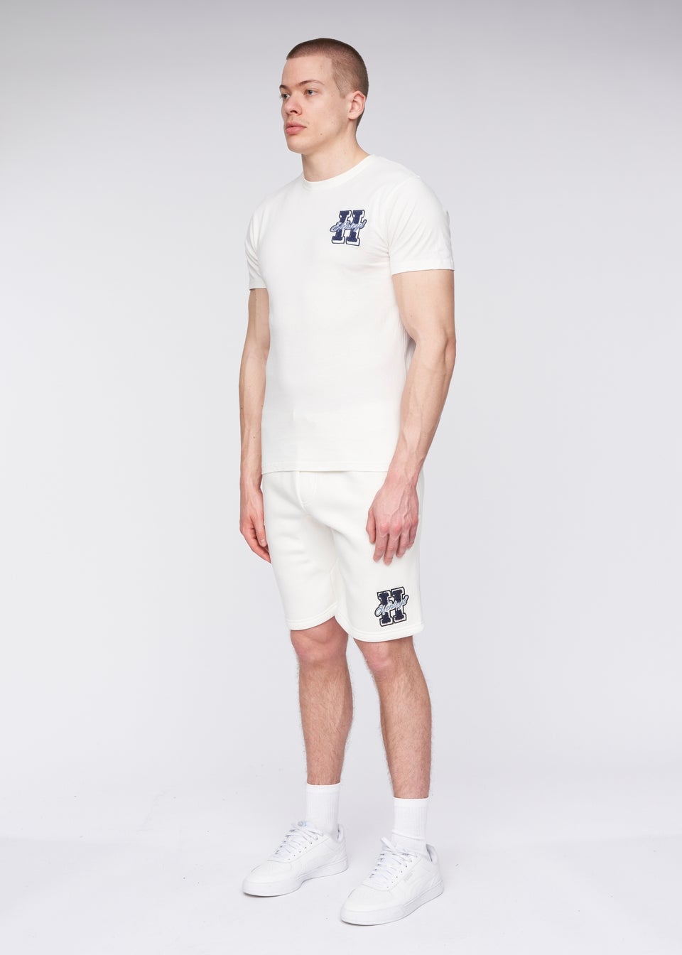 Henleys Off White Aitchen Jog Shorts