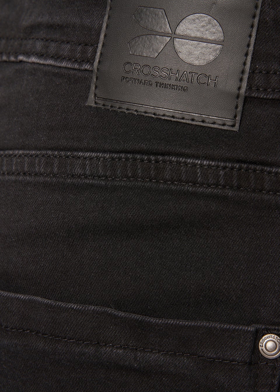 Crosshatch  Black  Tadcaster  Denim  Shorts