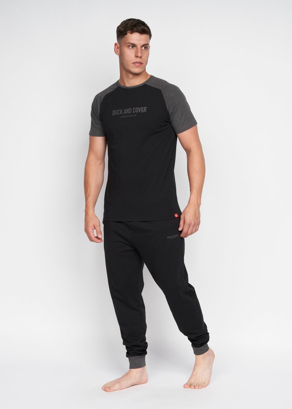 Duck & Cover Black Vianney Loungewear Set