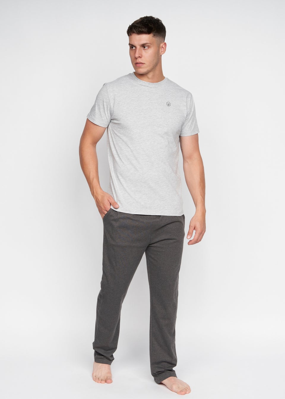 Duck & Cover Light Grey Marl Radovan Loungewear Set