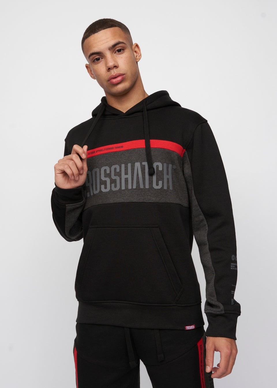 Crosshatch Black Silomane Hoodie Matalan