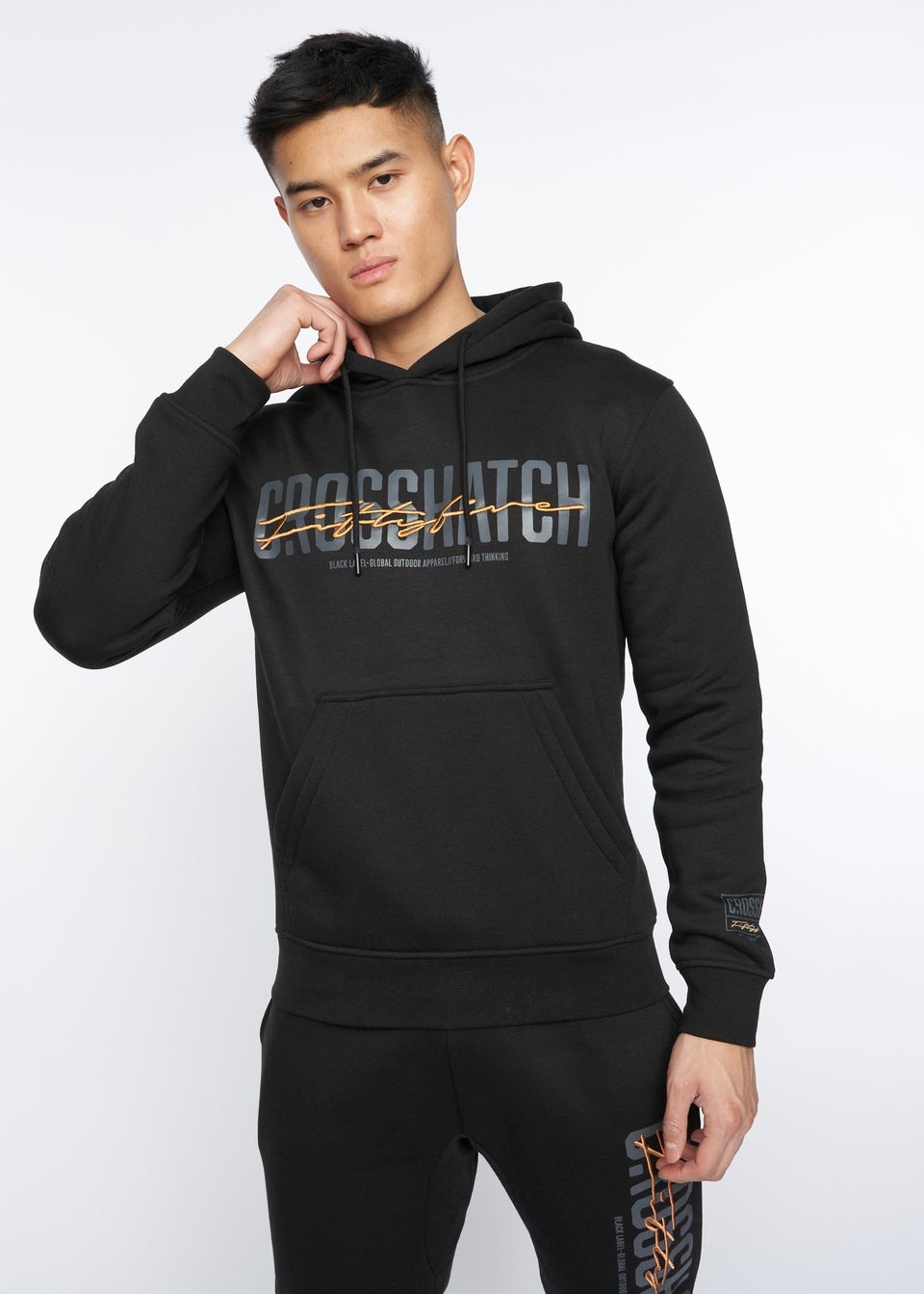 Crosshatch Black Gooch Hoodie Matalan