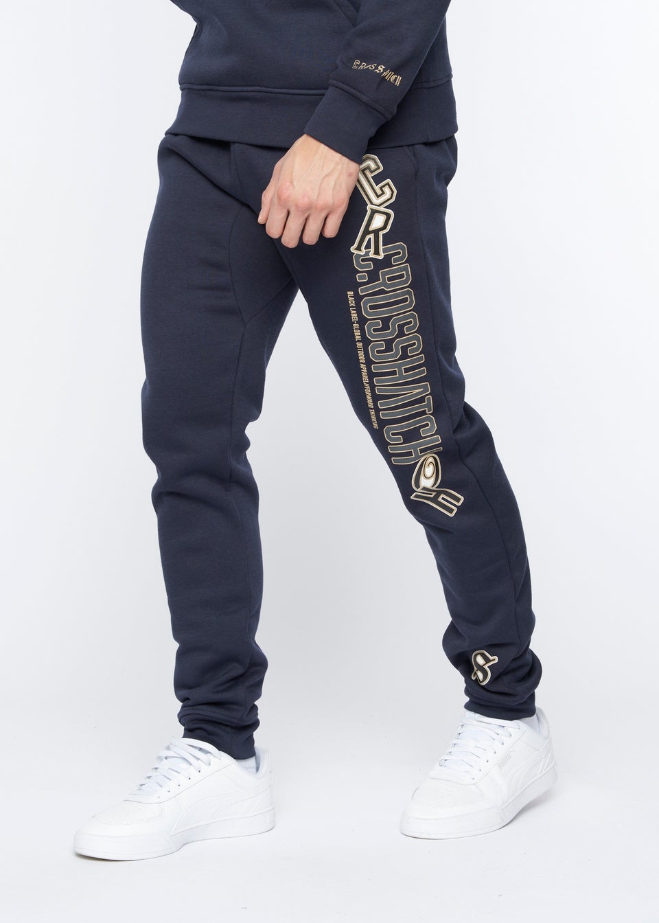 Crosshatch Navy Doddington Joggers Matalan