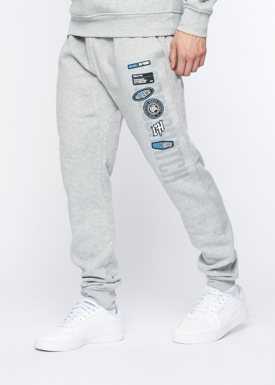 Crosshatch Light Grey Marl Pepperhill Joggers Matalan
