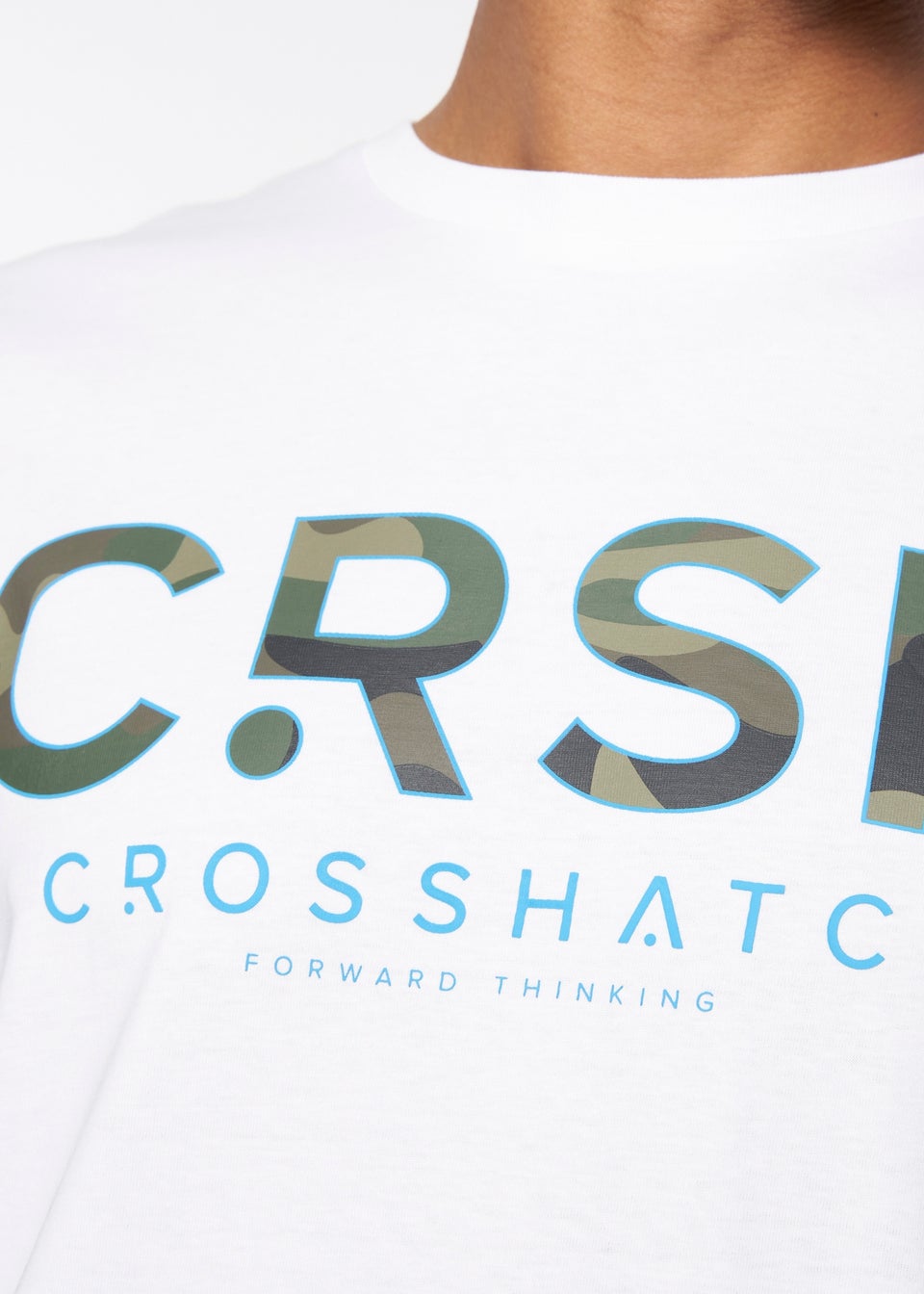 Crosshatch White   Fratter T-Shirt