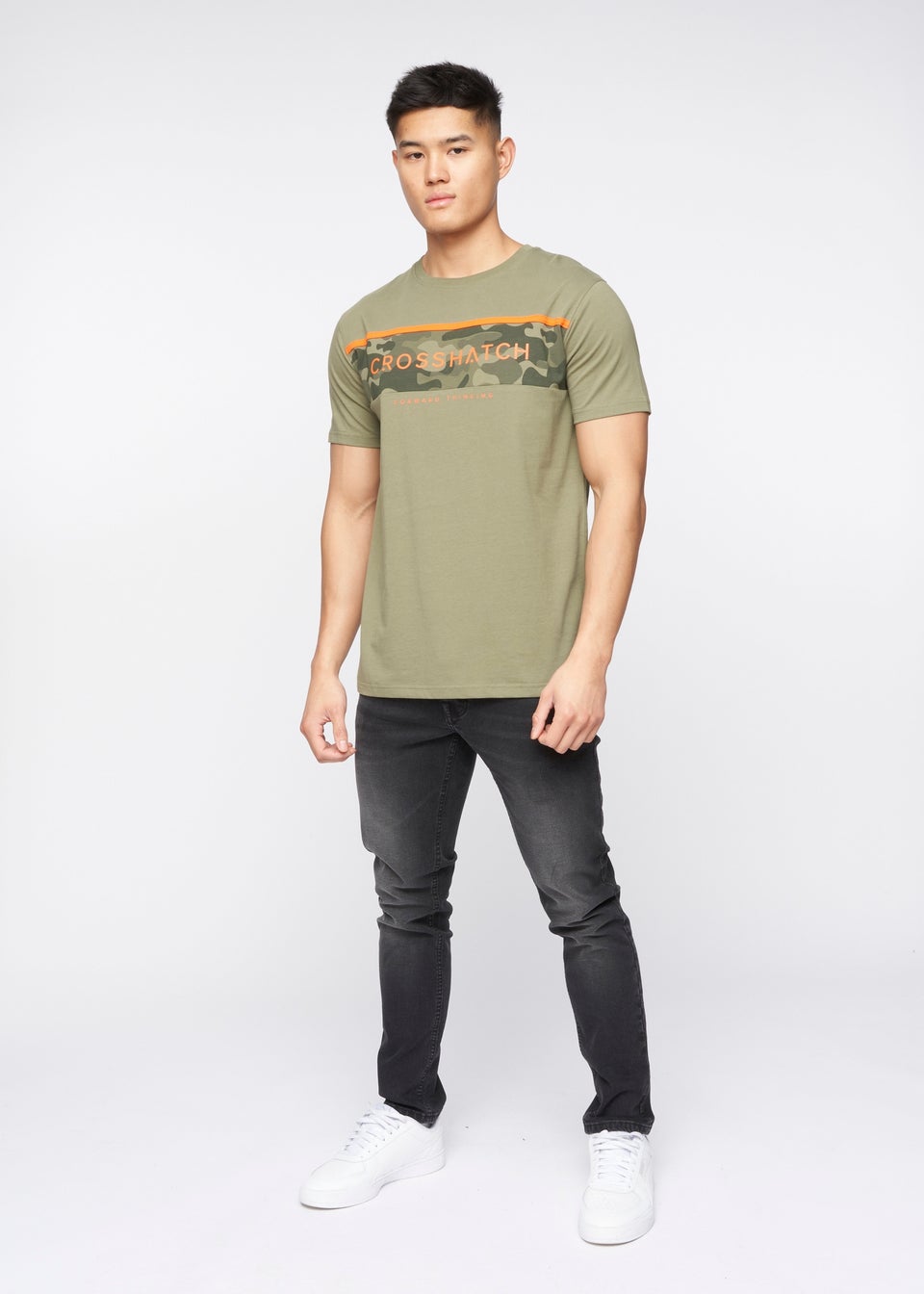 Crosshatch Olive  Neoline Camo T-Shirt