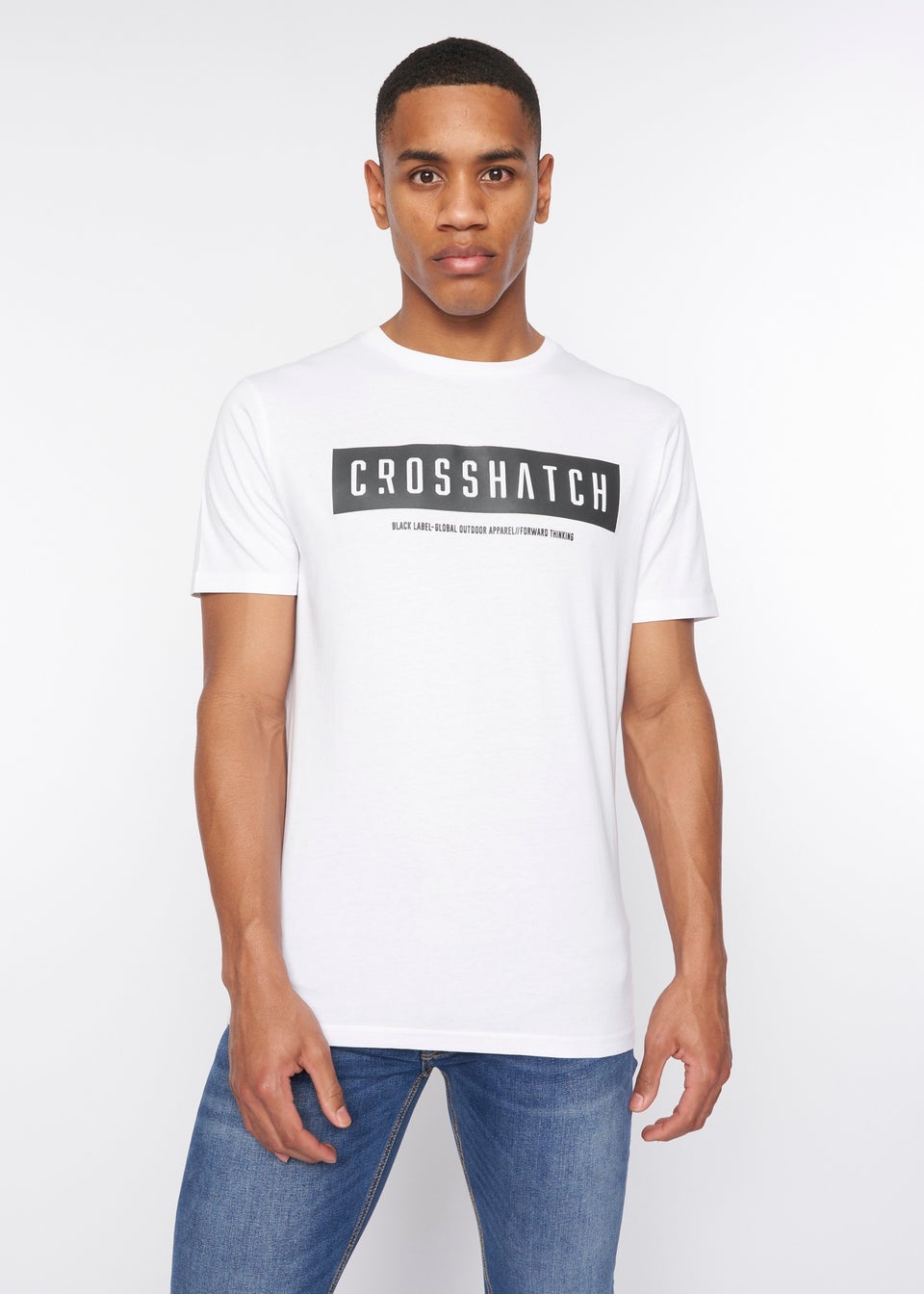 Crosshatch White  Selworthy T-Shirt