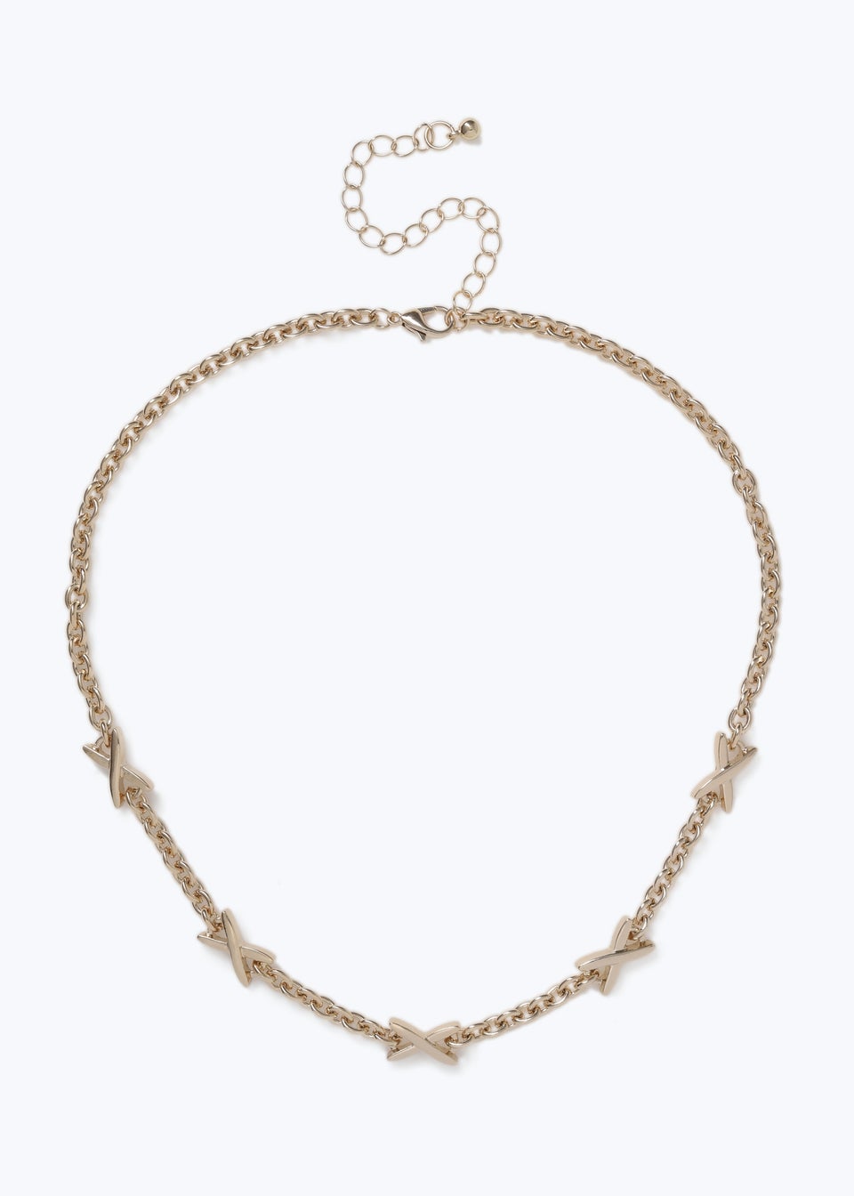 Muse Gold X Chain Necklace Matalan