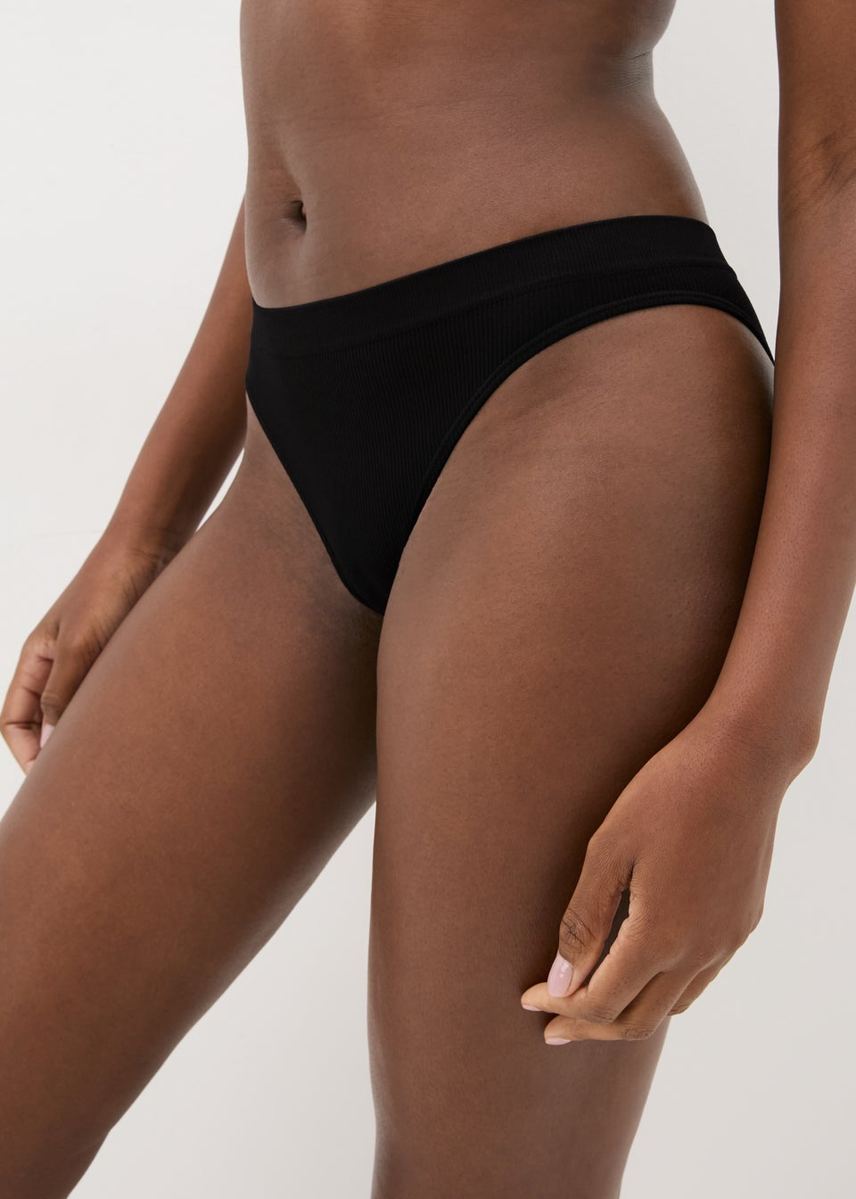 Black Seamless Brazilian Knickers