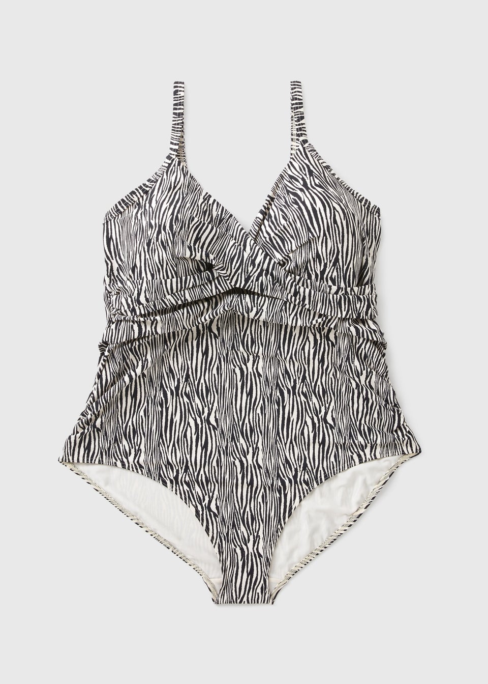 Brown Zebra Print Shapewear Swimsuit