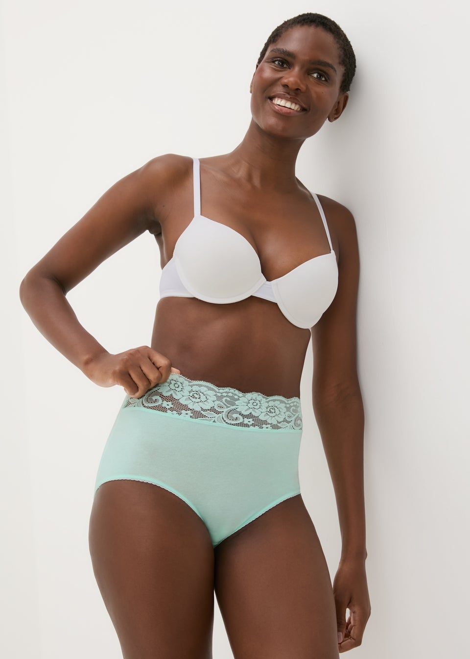 4 Pack Lace Trim Full Knickers
