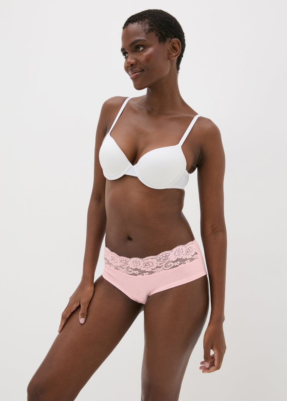 4 Pack Multicoloured Lace Short Knickers