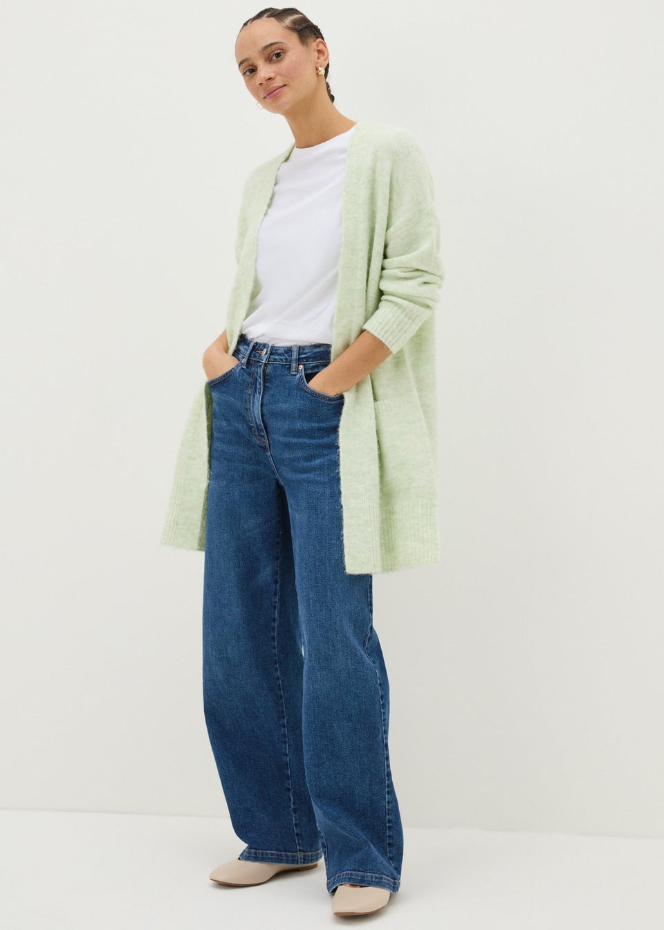 Mint Longline Knit Cardigan