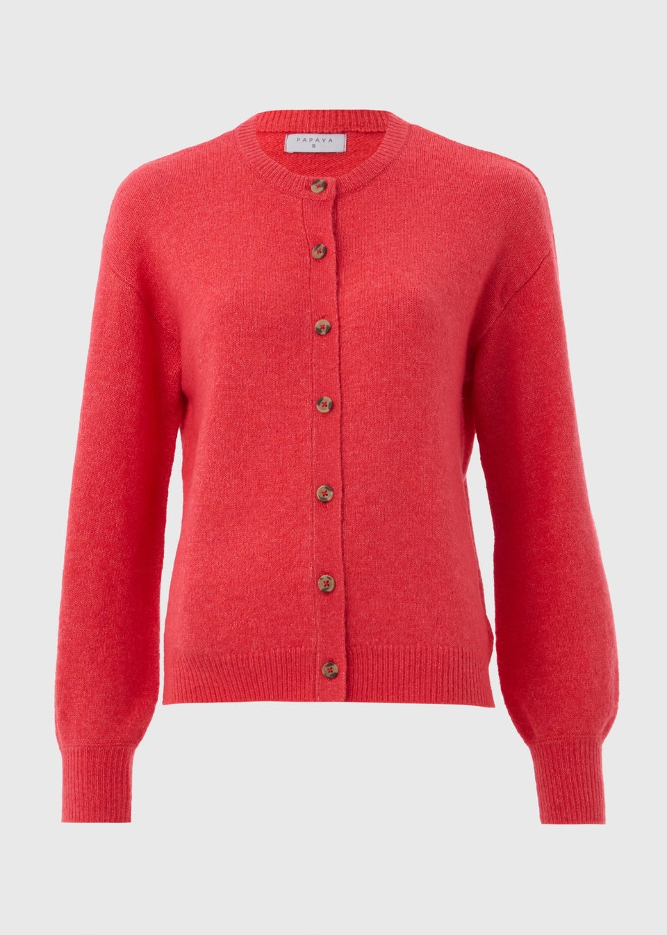 Coral Crew Neck Cardigan
