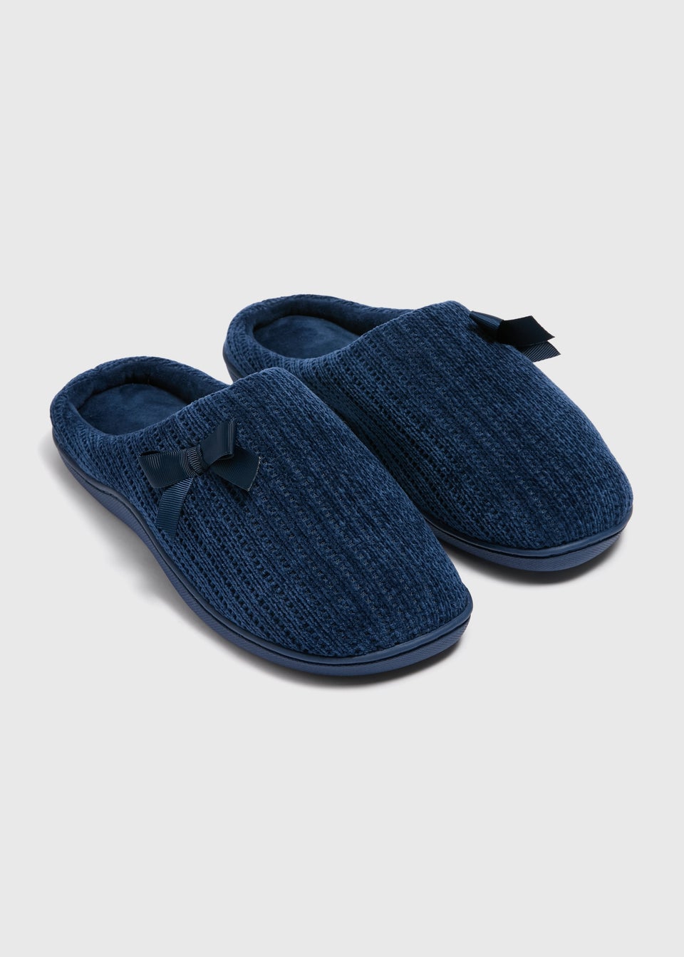 Navy Hidden Support Mule Slippers