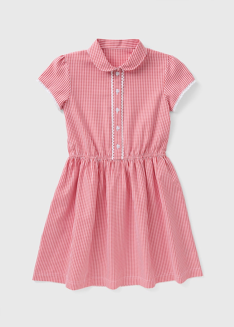 Girls Red Gingham Traditional Dress (3-13yrs)