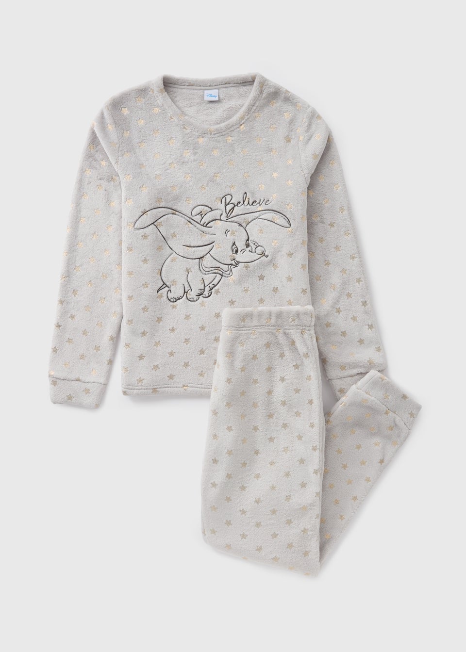 Disney Grey Dumbo Fleece Pyjama Set