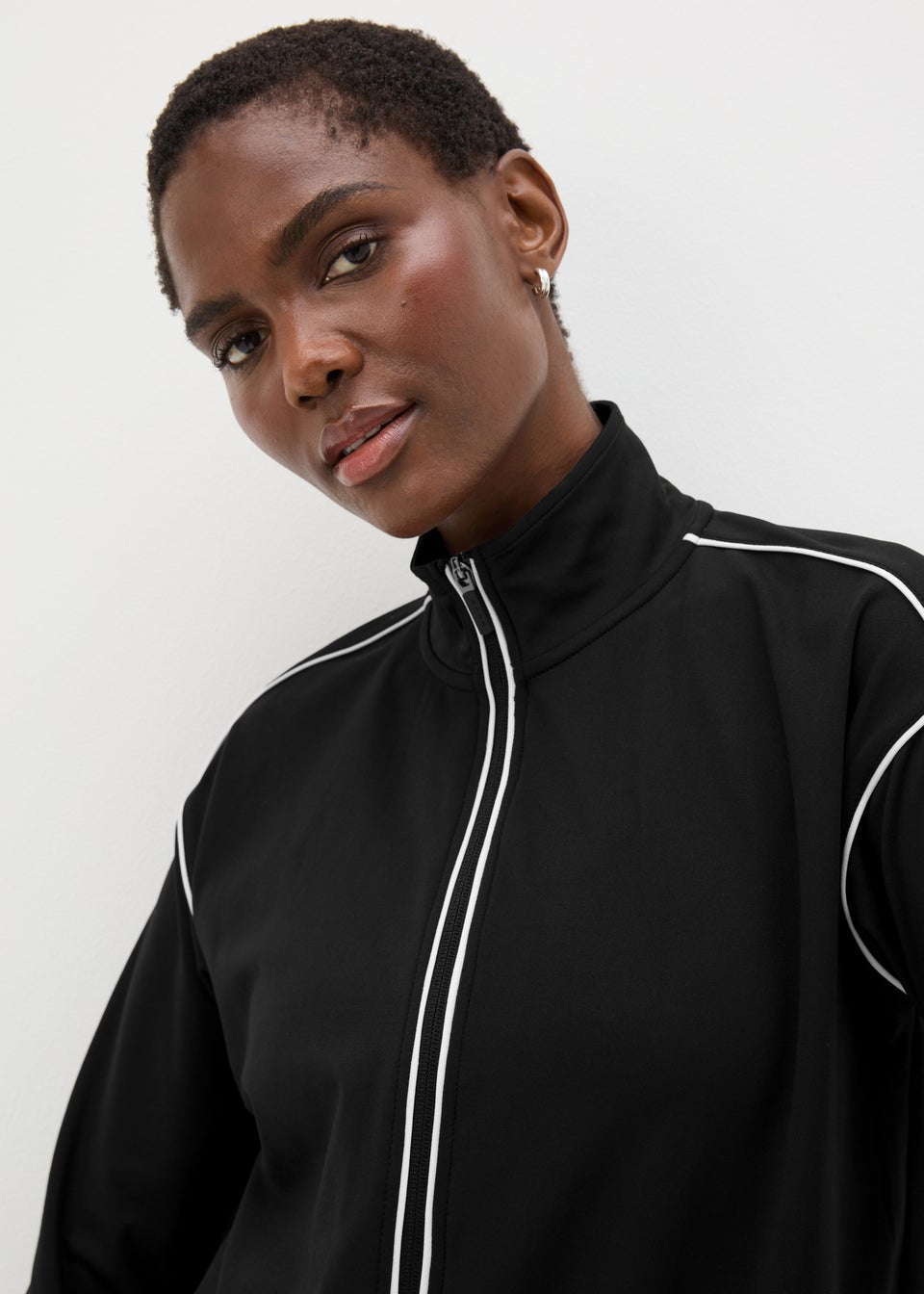 Souluxe Black Zip Up Co Ord Jacket