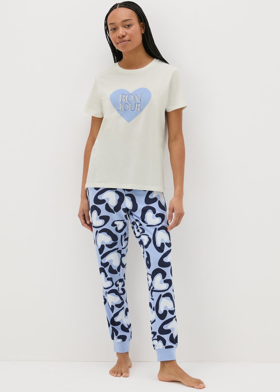 Blue Bonjour Pyjama Set Matalan