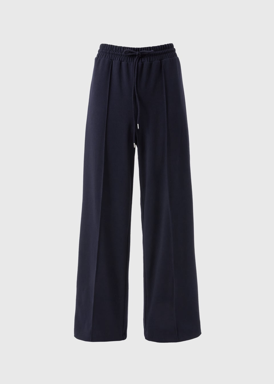 Navy Seam Detail Wide Leg Trousers