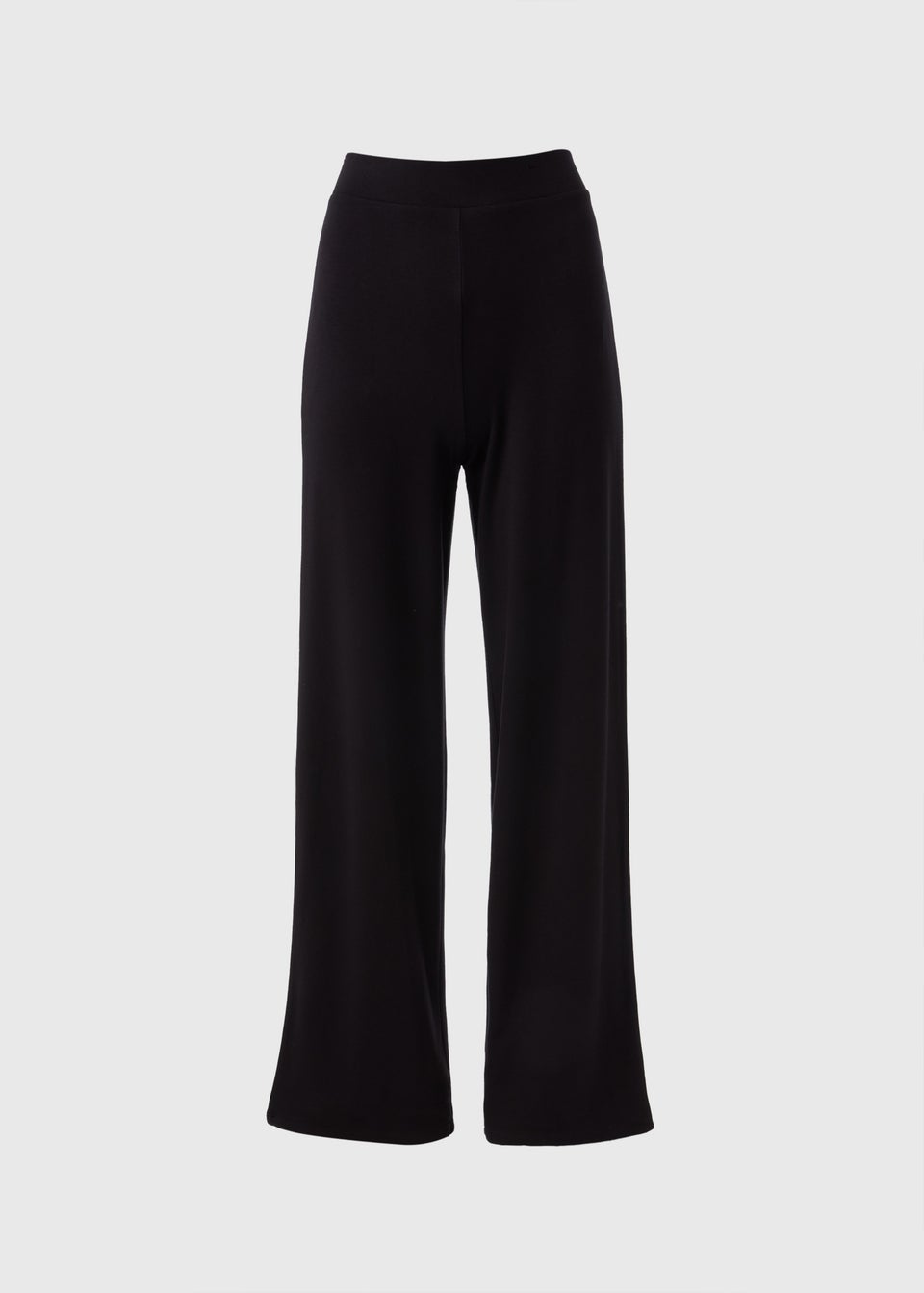 Black Side Stripe Jersey Wide Leg Trousers