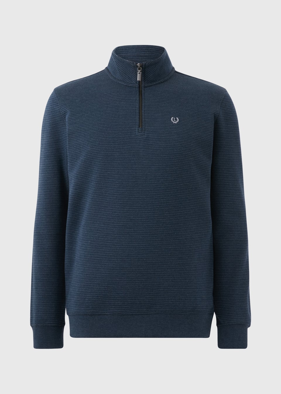 Lincoln Blue 1 4 Zip Funnel Neck Sweatshirt Matalan