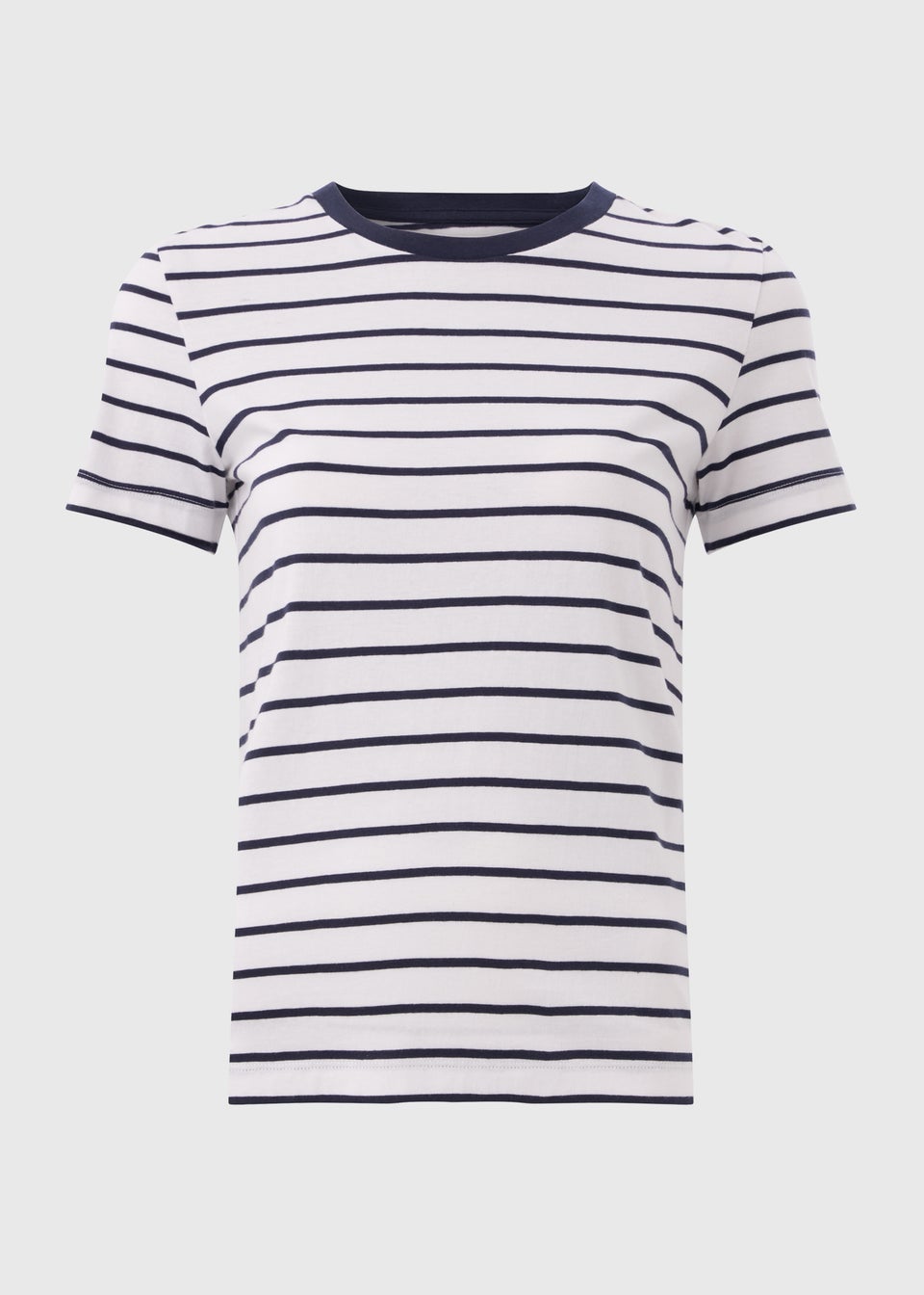 Navy Stripe Crew Neck T-Shirt