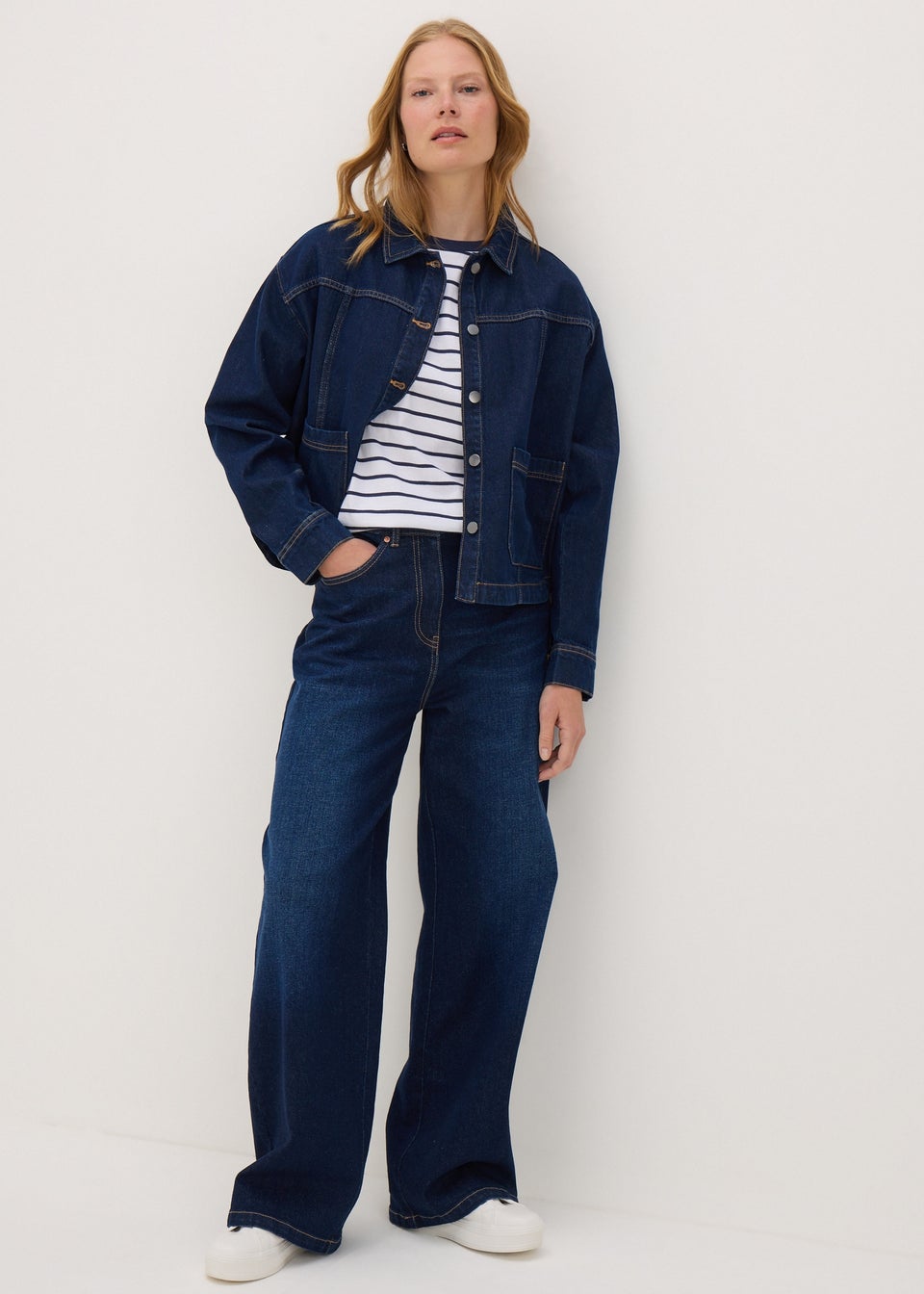 Navy Stripe Crew Neck T-Shirt