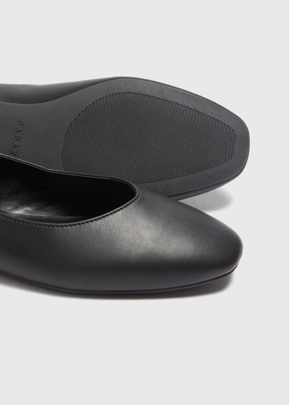Black Square Toe Ballet Flats