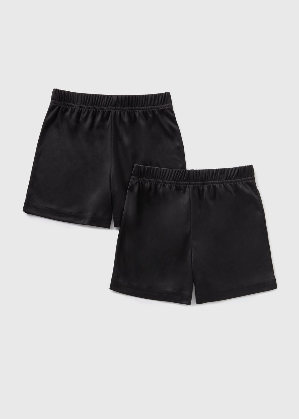 2 Pack Black Football Shorts (4-13yrs)