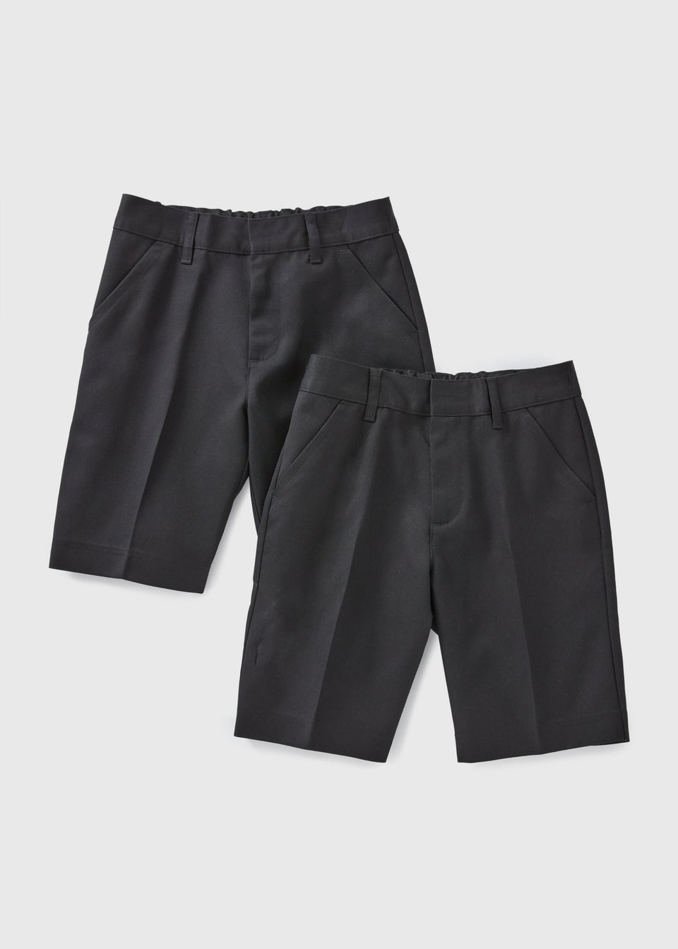 Boys 2 Pack Black Classic Fit Shorts (4-12yrs)