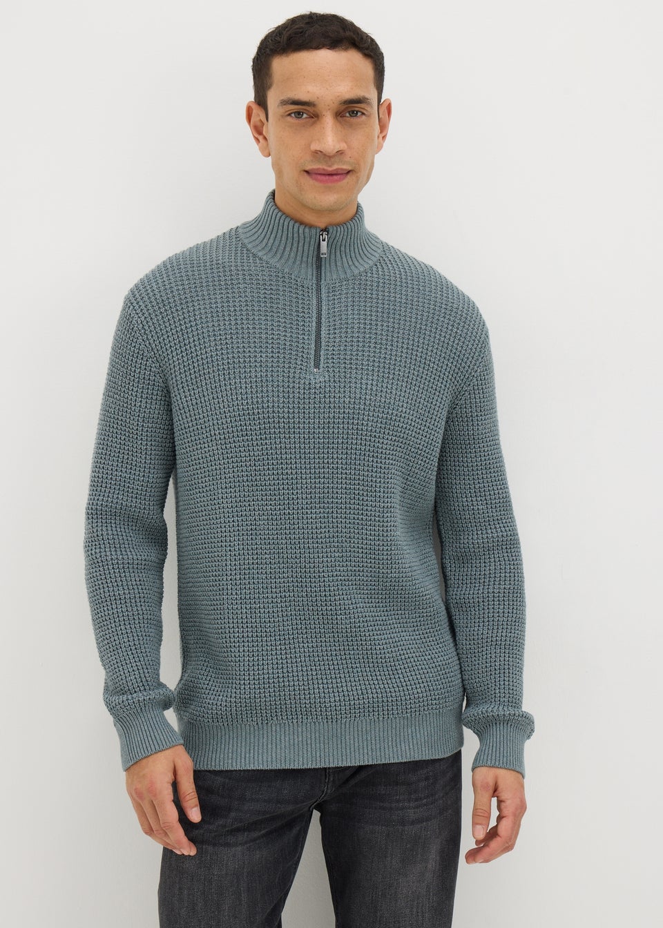 Sage 1/4 Zip Bubble Jumper