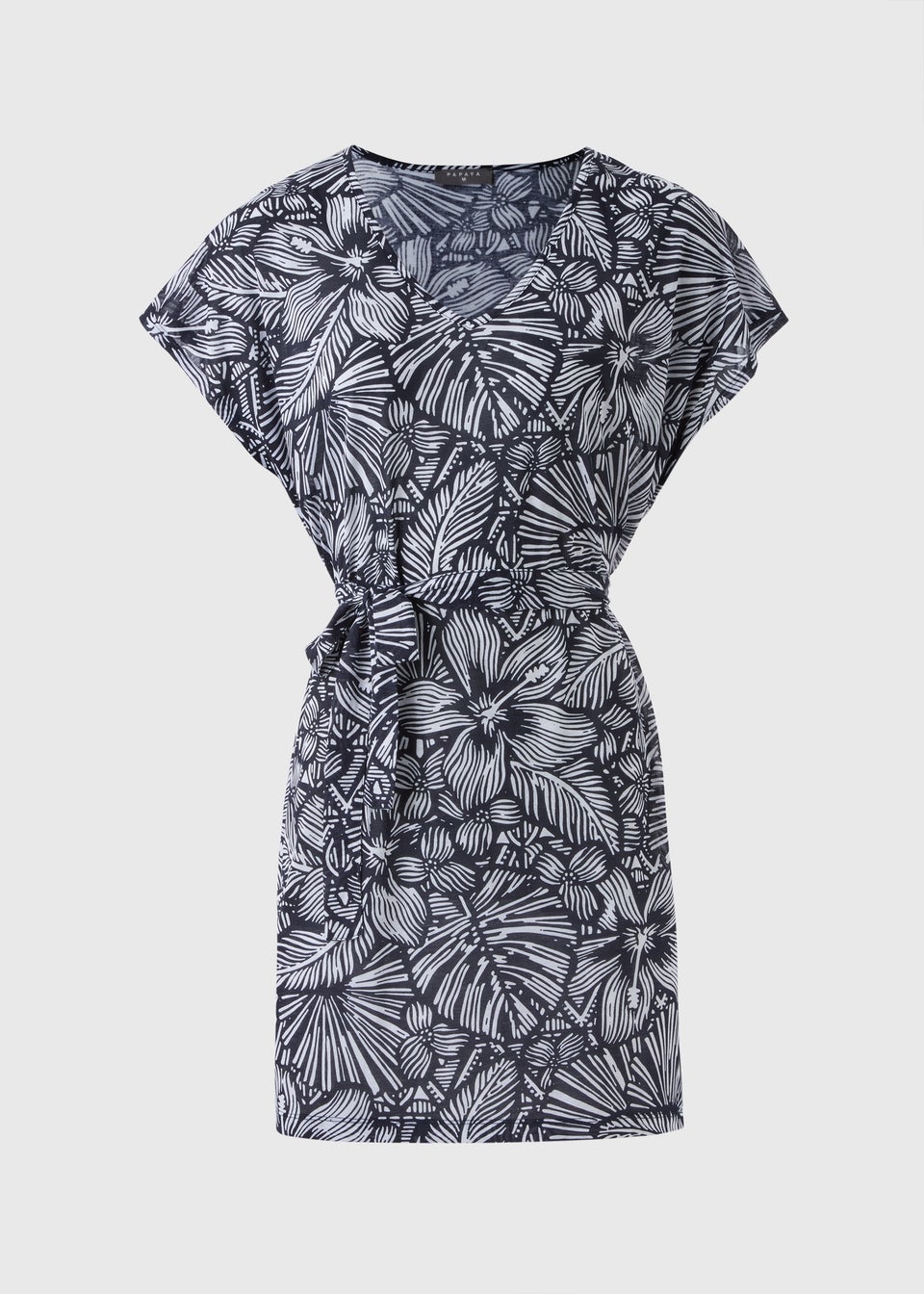 Navy Floral Kaftan