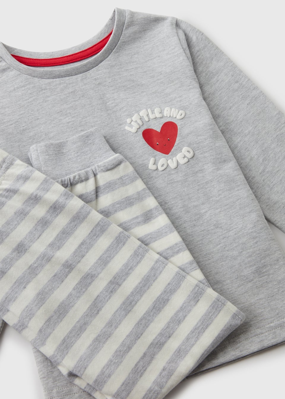 Kids Grey Valentines Pyjama Set (1-7yrs)