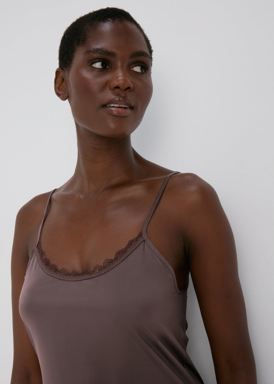 Brown Nude Micro Slip Nightie