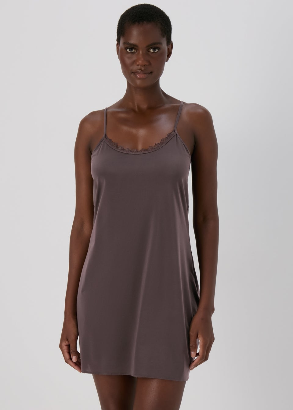 Brown Nude Micro Slip Nightie