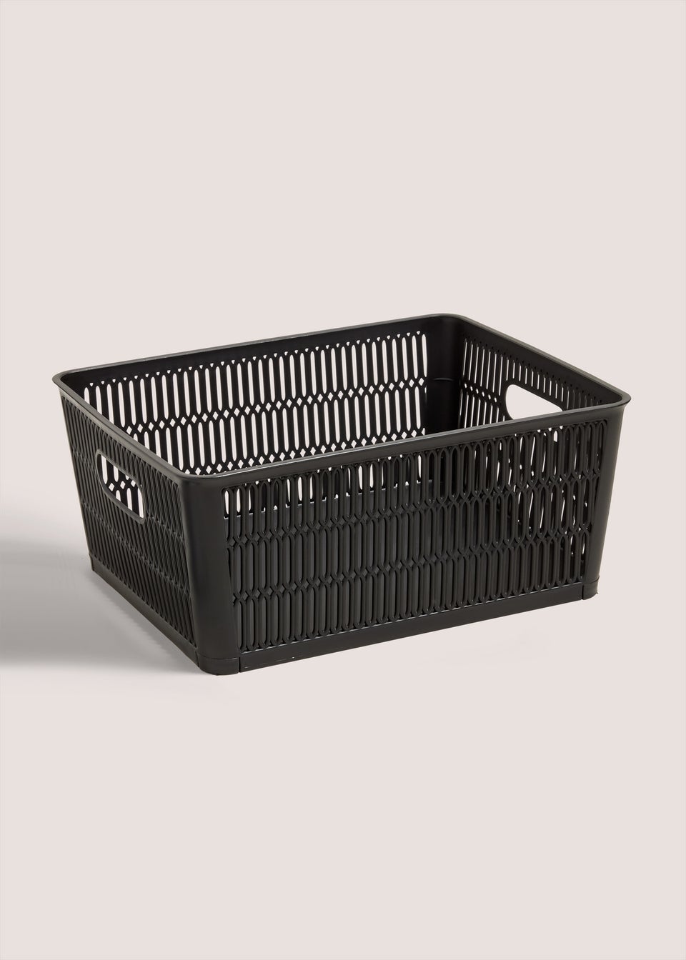 Black Plastic Large Storage Basket