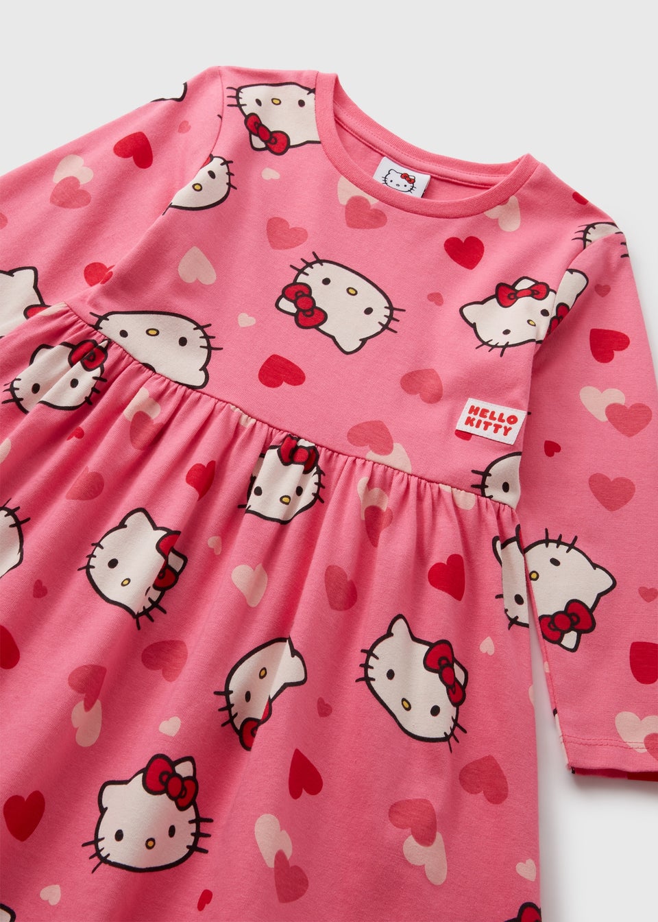 Hello Kitty Girls Pink Long Sleeve Dress (1-7yrs)