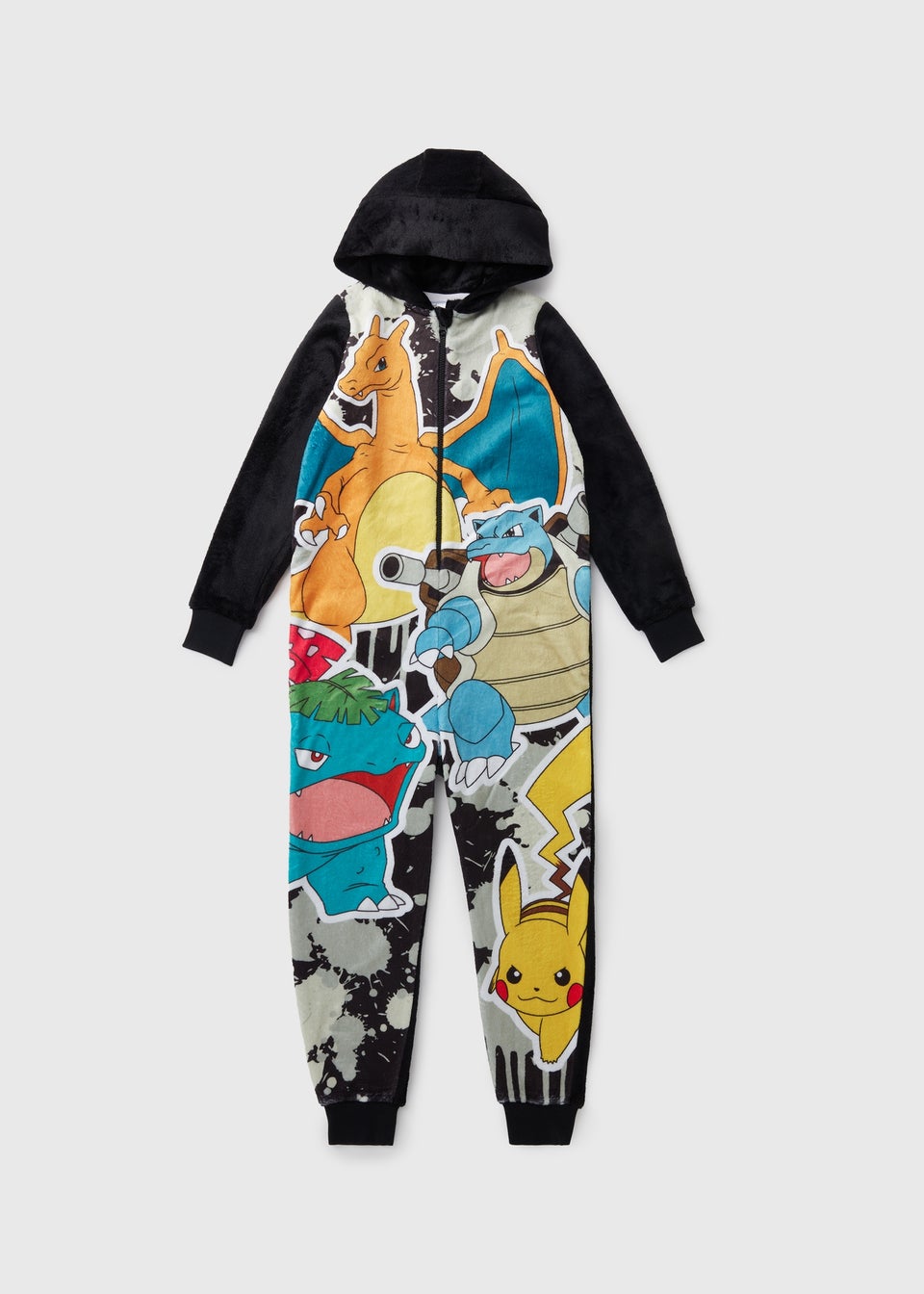 Pokemon Boys Black Onesie (7-13yrs)