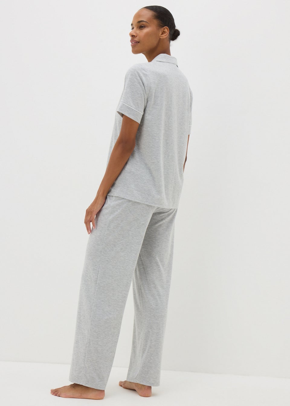 Grey Button Up Pyjama Set