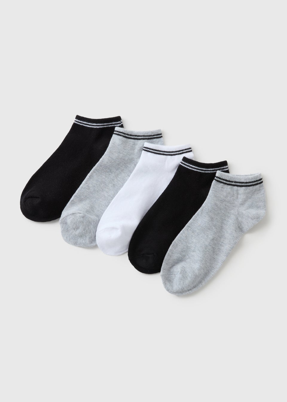 5 Pack Multicolour Mono Stripe Socks