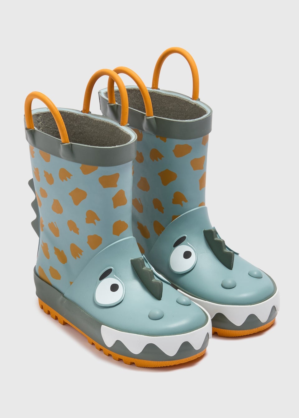 Boys Sage Dino Wellies