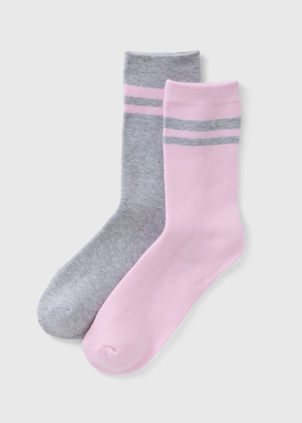 2 Pack Pink Stripe Thermal Socks