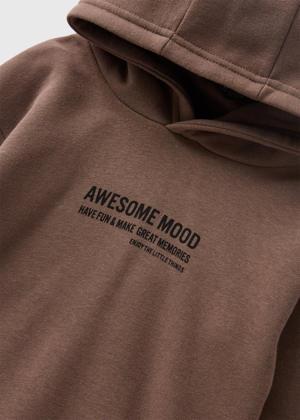 Boys Brown Awesome Mood Hoodie (1-7yrs)