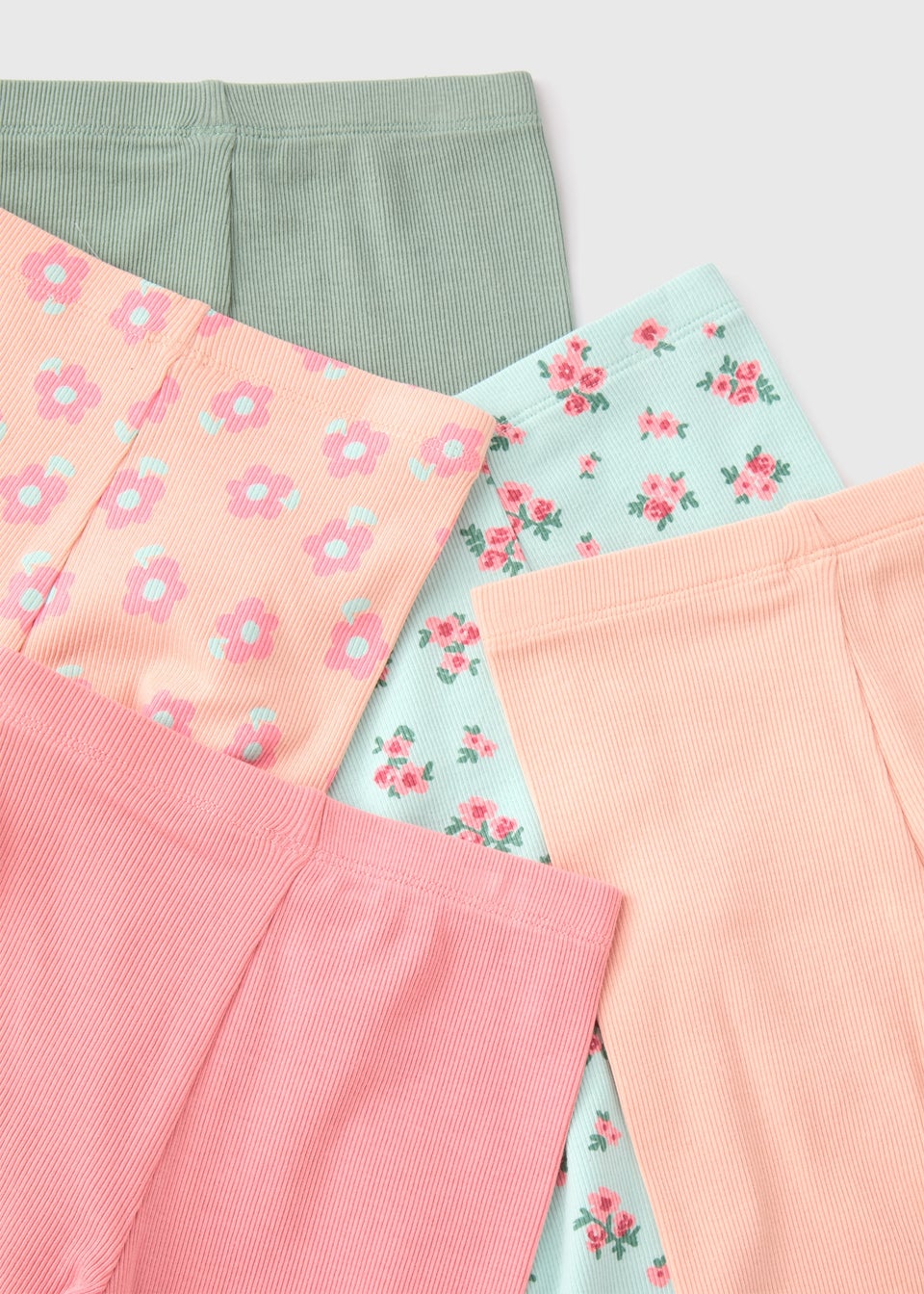 5 Pack Girls Multicolour Floral Leggings (1-7yrs)